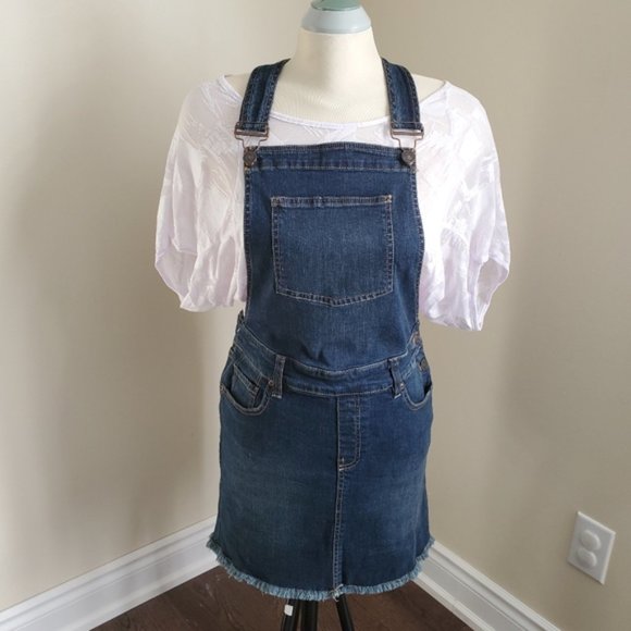 Bluenotes Blue Denim Overhall Dress Size Medium - Picture 8 of 8